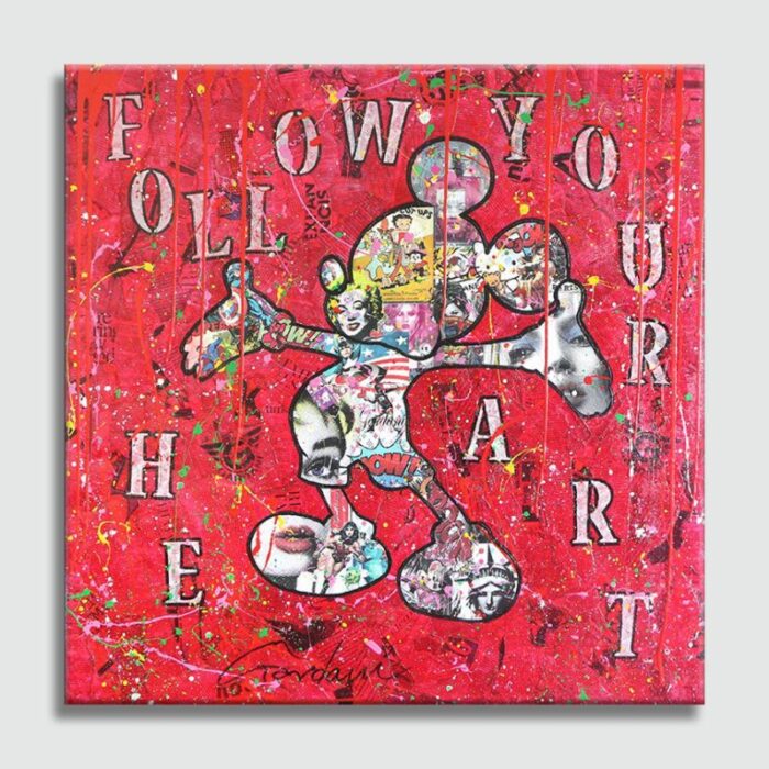 Mickey – Follow your Heart - Original Painting on canvas