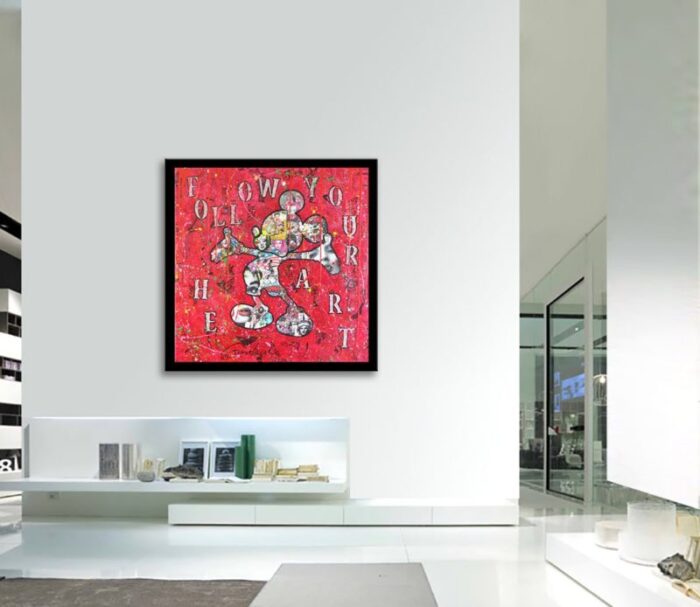 Mickey – Follow your Heart - Original Painting on canvas - Image 2