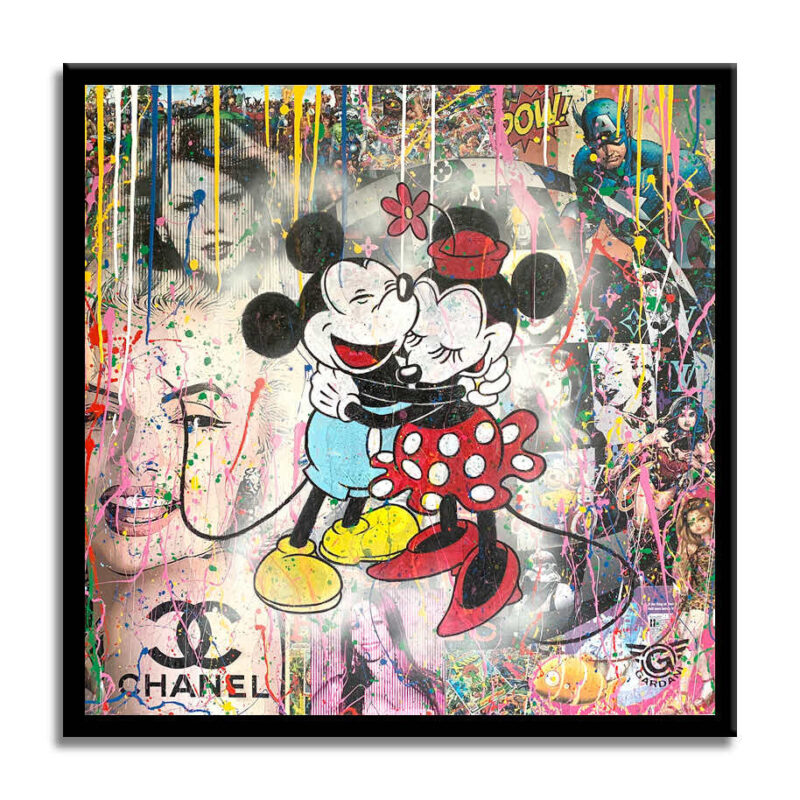 Mickey Mouse, Pop Art, Fashion Luxury LOVE, Modern Art, Paris, Comic, Home  Decor, Wall Art