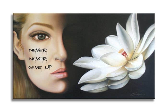 Never Give Up - Original Painting on Canvas