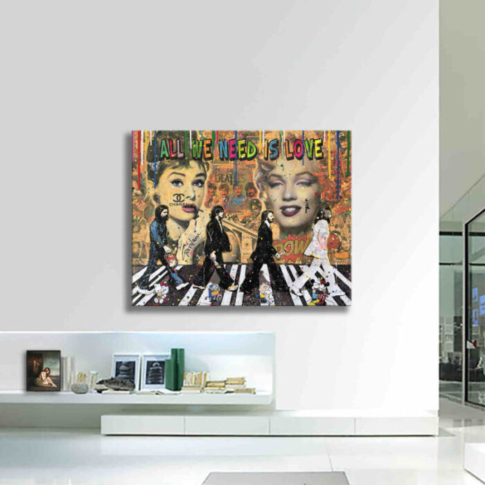 Marilyn Audrey Beatles - Original Painting on canvas - Image 2