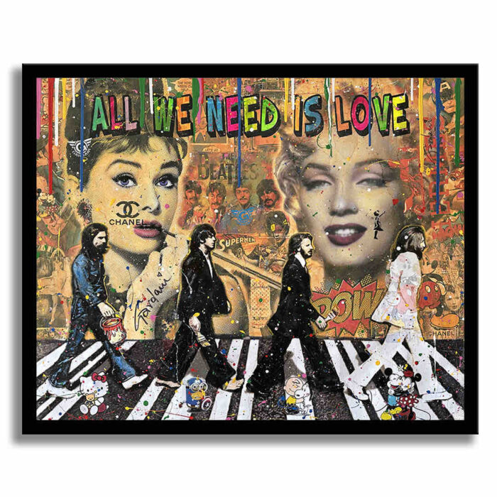 Marilyn Audrey Beatles - Original Painting on canvas - Image 3