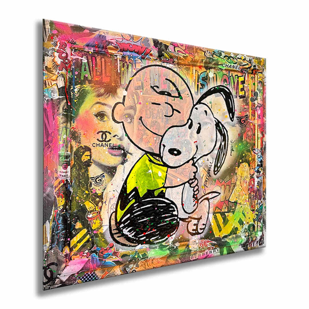 Gardani Pop Art, Love is a Hug - Original Painting on canvas