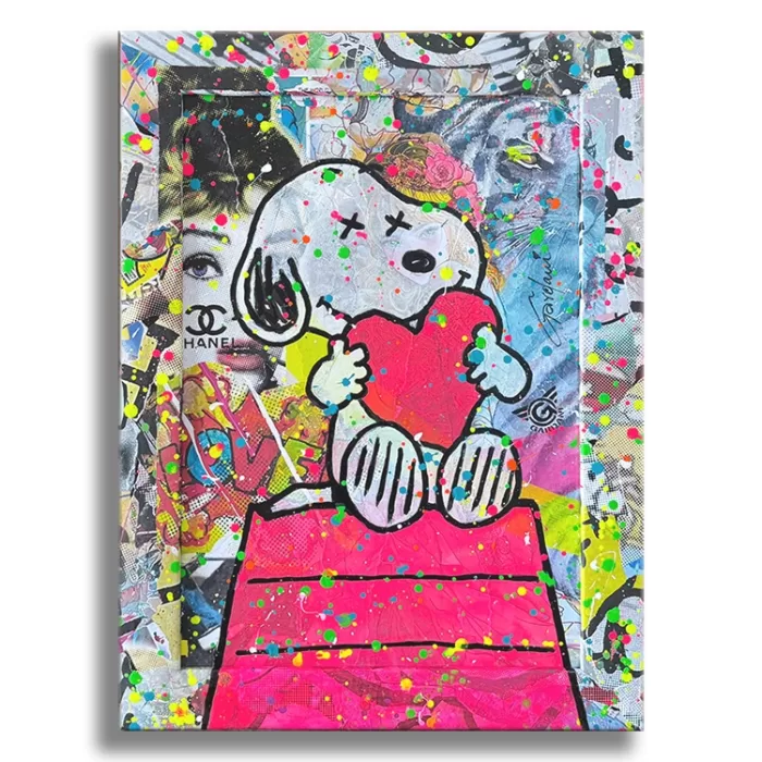 Snoopy Love more - Original Painting on canvas