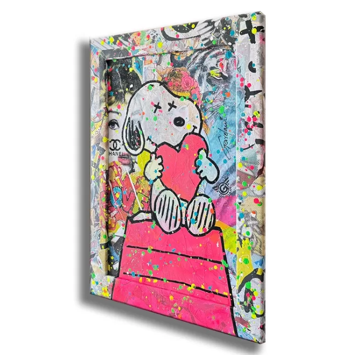 Snoopy Love more - Original Painting on canvas - Image 2