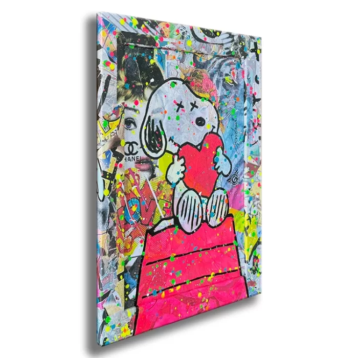 Snoopy Love more - Original Painting on canvas - Image 3