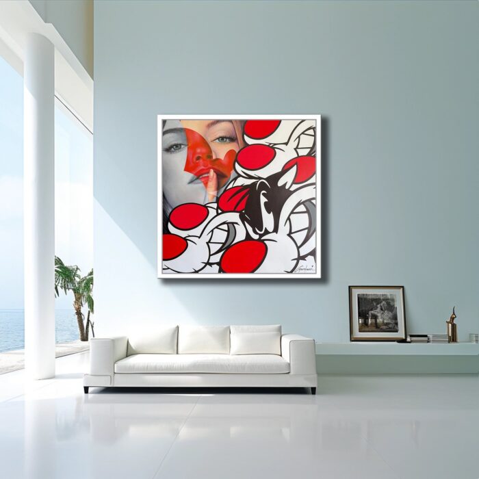 Echoes of Silence - Original Painting on canvas - Pop Art - Image 4