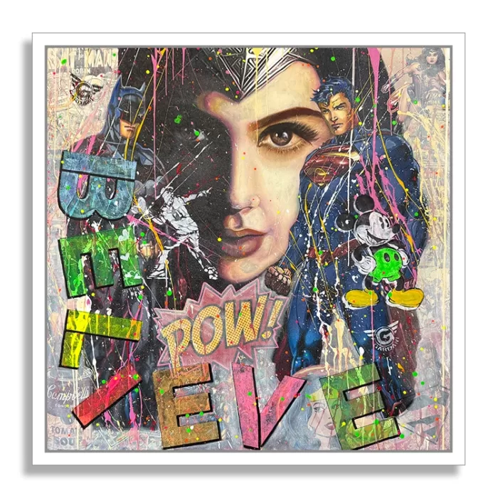 Wonder Woman Super - Original Painting on Canvas - Image 3