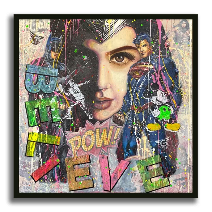 Wonder Woman Super - Original Painting on Canvas - Image 2