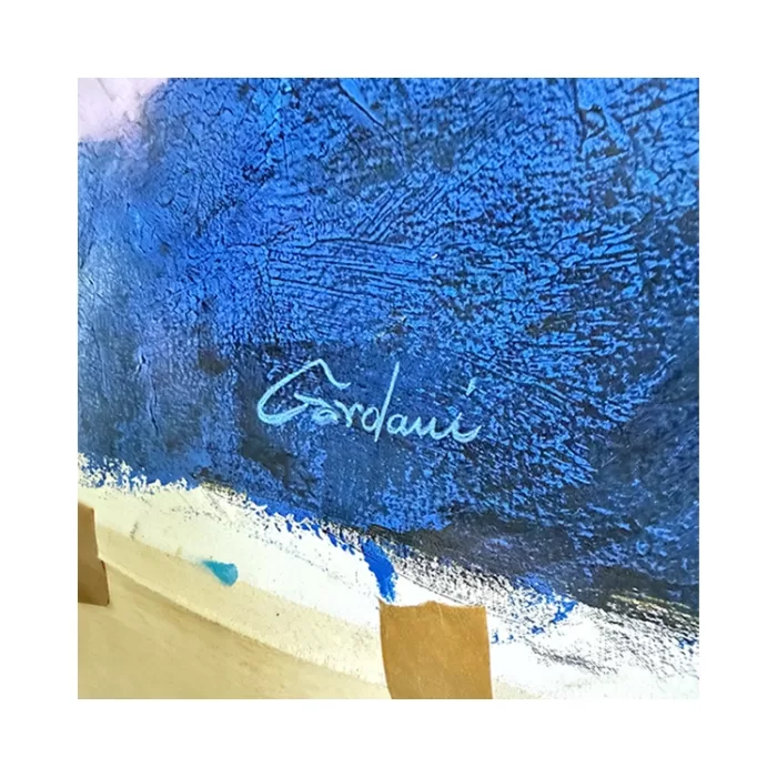 Blue moon love - Original Painting on canvas - Image 7