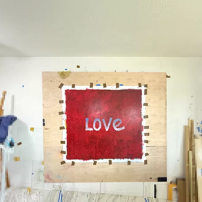 Love Planet - Original Painting on canvas - Image 6