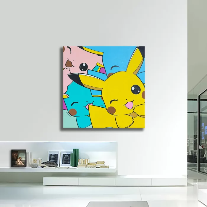 Smile Pikachu - Original Painting on canvas - Pop Art - Image 2