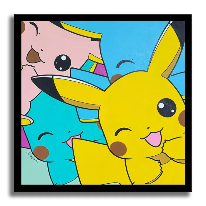 Smile Pikachu - Original Painting on canvas - Pop Art - Image 3