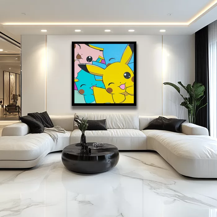Smile Pikachu - Original Painting on canvas - Pop Art - Image 4