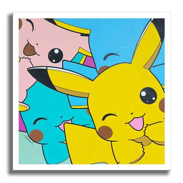 Smile Pikachu - Original Painting on canvas - Pop Art - Image 5