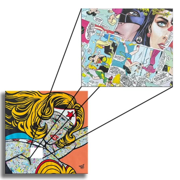 Wonder Woman Force - Original Painting on canvas - Image 6