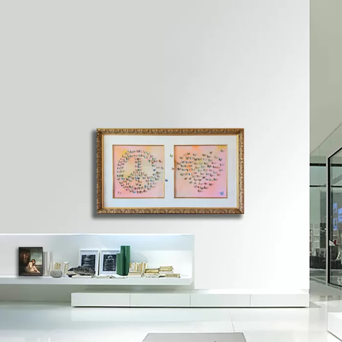 Peace Love and You - Original Unique 3D wall Sculpture - Image 2