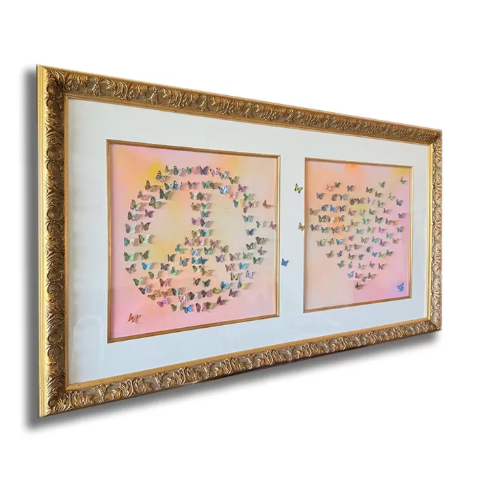 Peace Love and You - Original Unique 3D wall Sculpture - Image 3