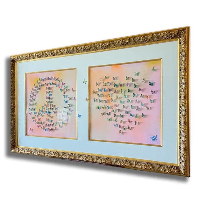 Peace Love and You - Original Unique 3D wall Sculpture - Image 4
