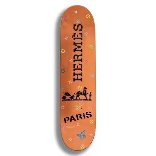 Hermes Skateboard - Original Painting on Skateboard by Gardani