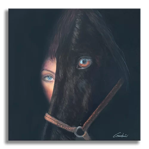 Sauvage Horse - Original Painting on Canvas by Gardani