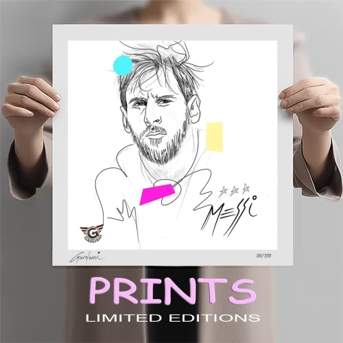 Messi 10 - Giclee Print on Canvas or Paper by Gardani