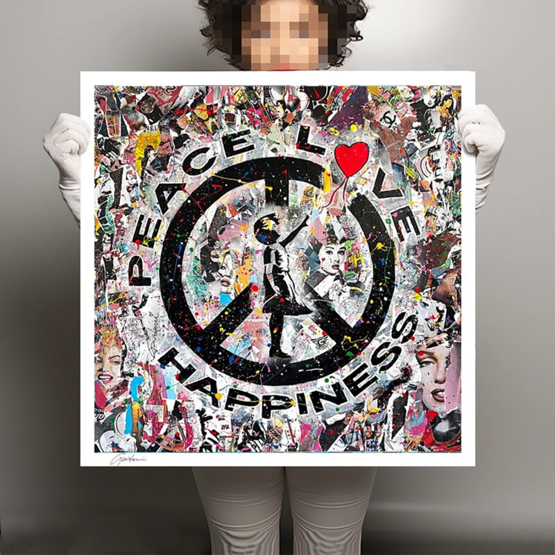 Peace Love H. - Giclee Print on Canvas or Paper